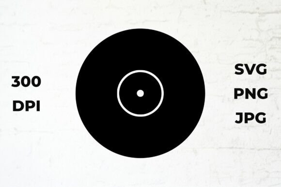 Vinyl Record Hole Silhouette