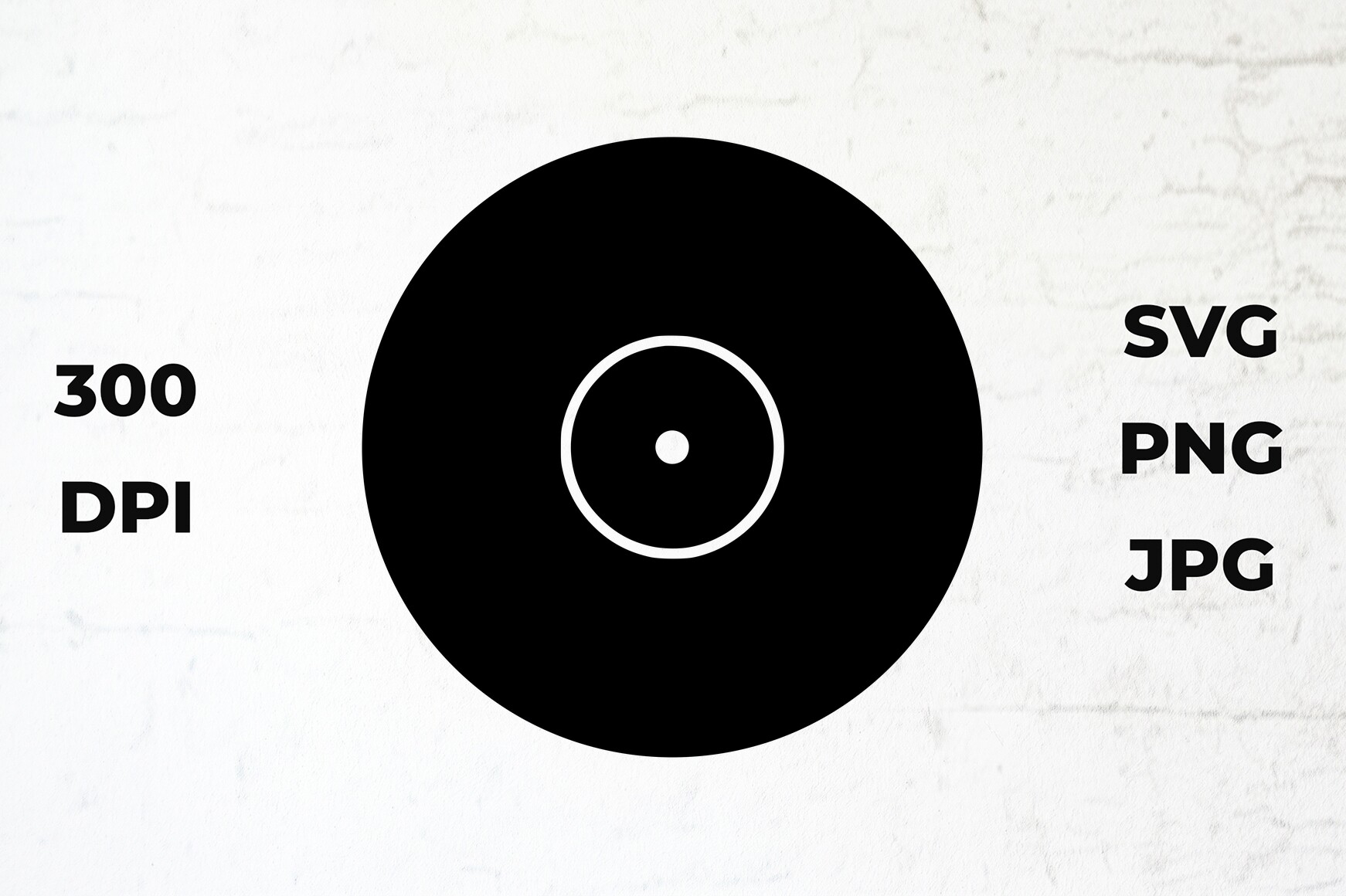 Vinyl Record Hole Silhouette