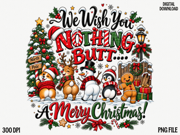 We Wish You Merry Christmas PNG Design