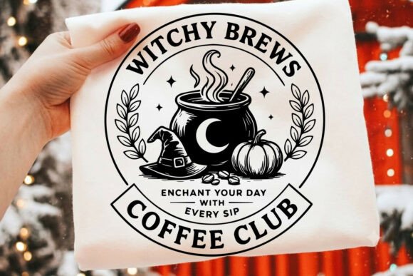 Witchy Brews Coffee Club Svg Graphics