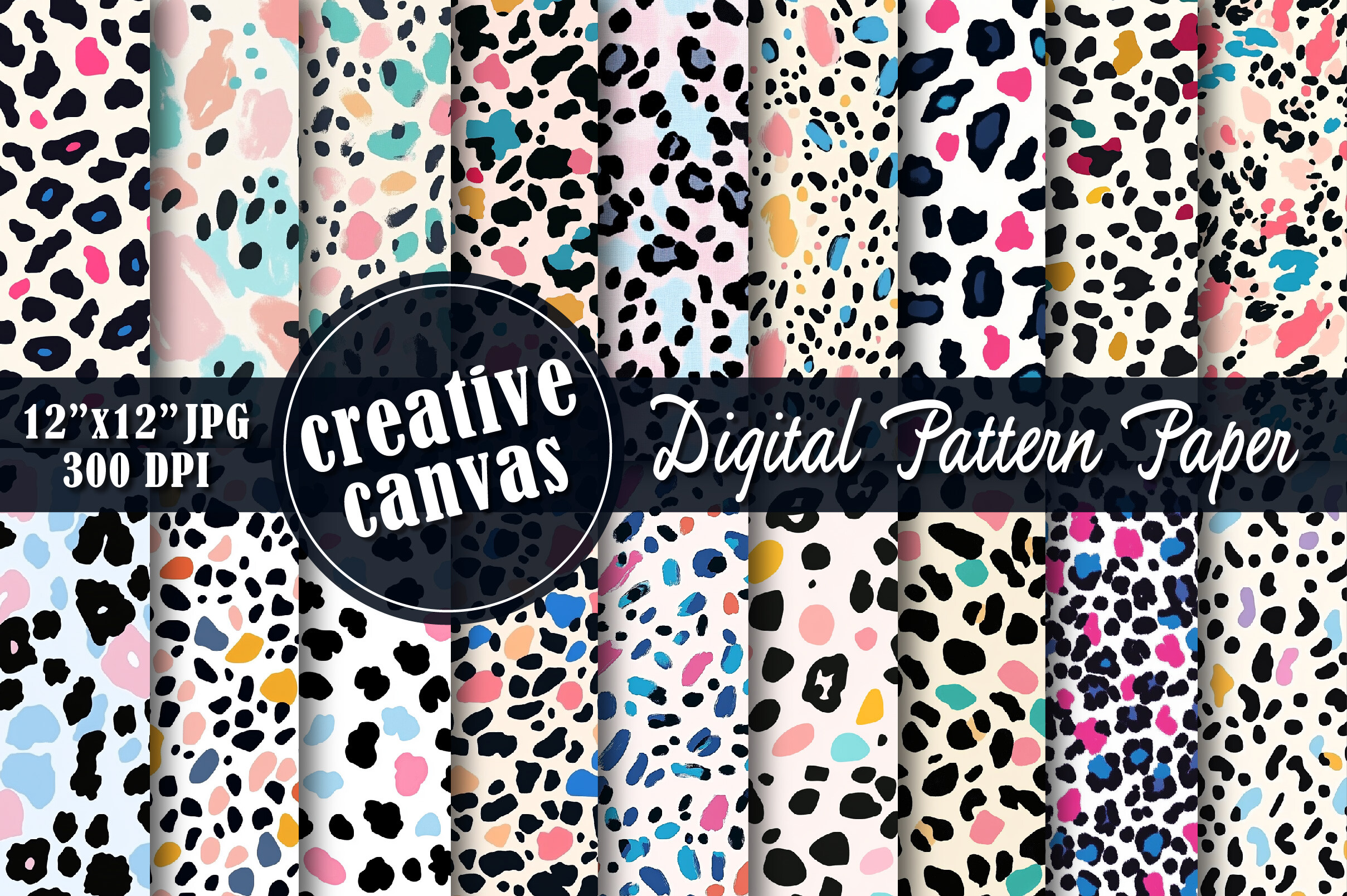 Abstract Leopard Print Digital Paper