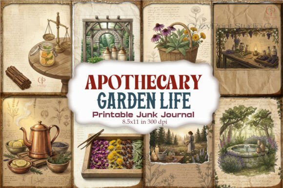 Apothecary Garden Life Junk Journal Page