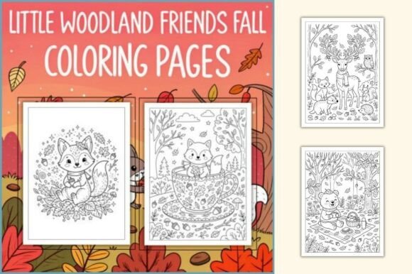 Autumn Forest Animals Coloring Book