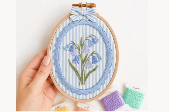 Bluebell Flower Hand Embroidery Pattern