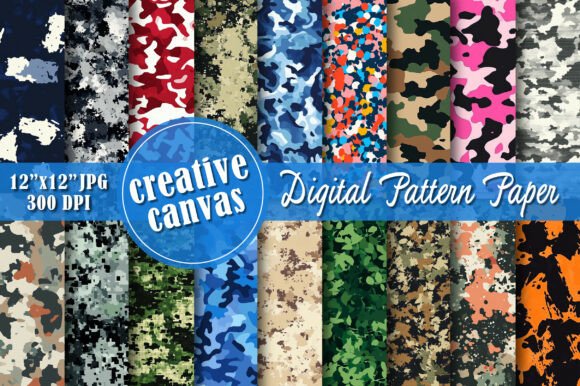 Camouflage Digital Paper Bundle