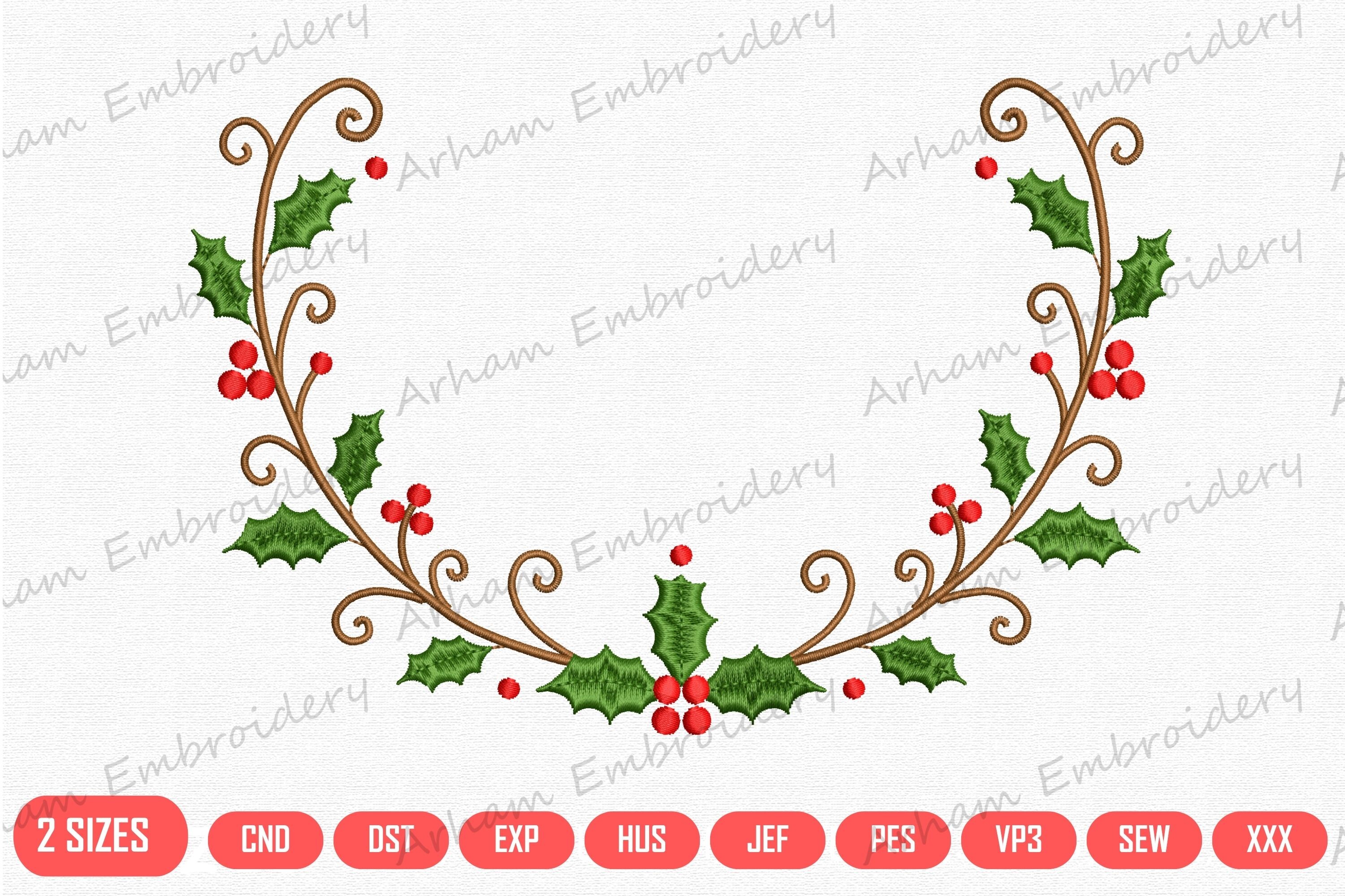 Christmas Holly Wreath