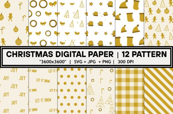 Christmas Seamless Digital Paper Bundle