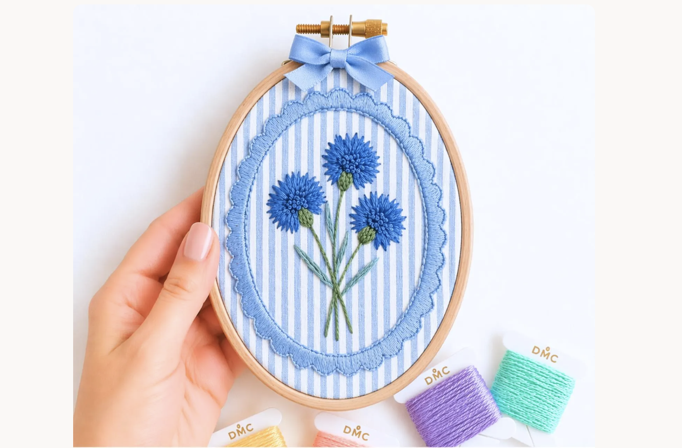 Cornflower Blue Embroidery Pattern