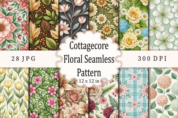 Cottagecore Floral Seamless Pattern