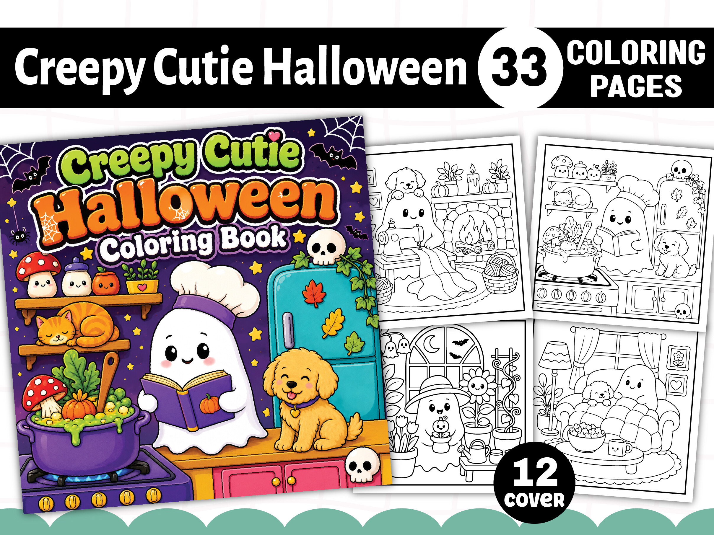 Creepy Cutie Halloween Coloring Pages