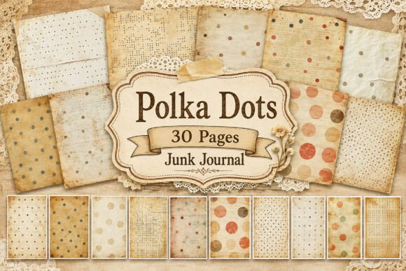 Dot Texture Junk Journal Papers