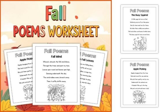 Fall Poem Worksheets