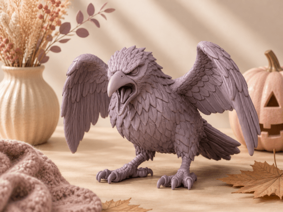 Fierce Griffin STL | Angry Fantasy Creature 3D Print Model - Image 2