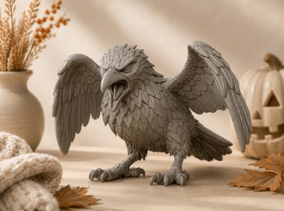 Fierce Griffin STL | Angry Fantasy Creature 3D Print Model - Image 3