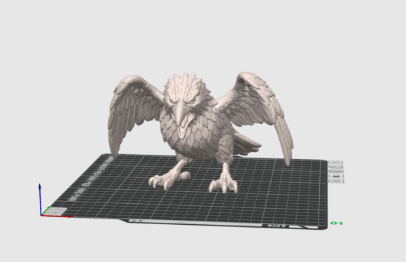 Fierce Griffin STL | Angry Fantasy Creature 3D Print Model - Image 4