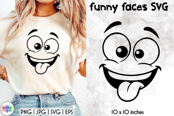 Funny Cartoon Face SVG, Sarcastic Smiley