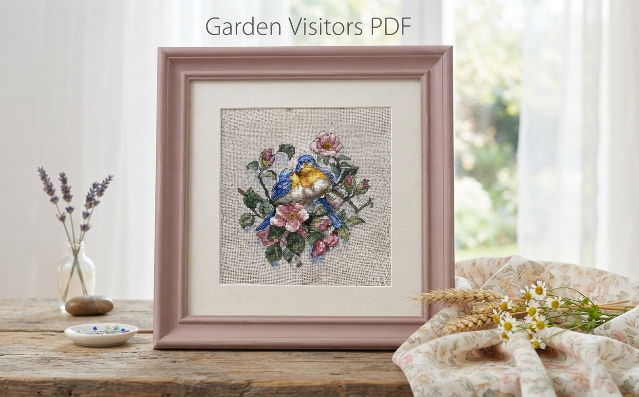 Garden Visitors Cross Stitch Pattern