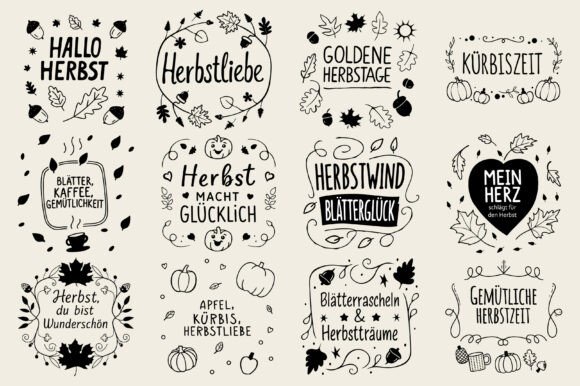 German Hallo Herbst SVG Bundle