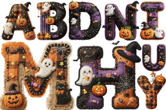 Halloween Alphabet Letters Bundle