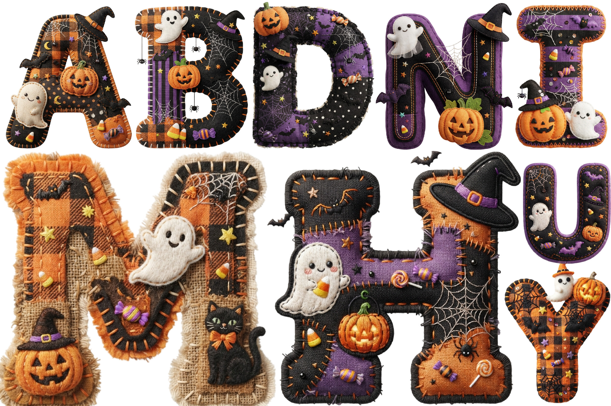 Halloween Alphabet Letters Bundle