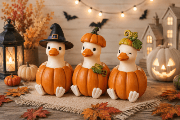 Halloween Goose STL Set | 3D Printable Pumpkin Decor - Image 2