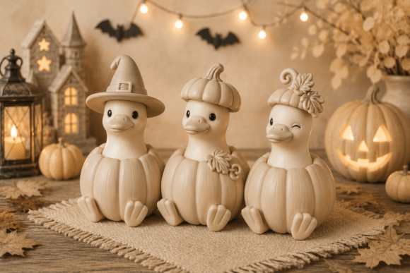 Halloween Goose STL Set | 3D Printable Pumpkin Decor - Image 3