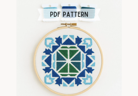 Mandala Star Embroidery Pattern