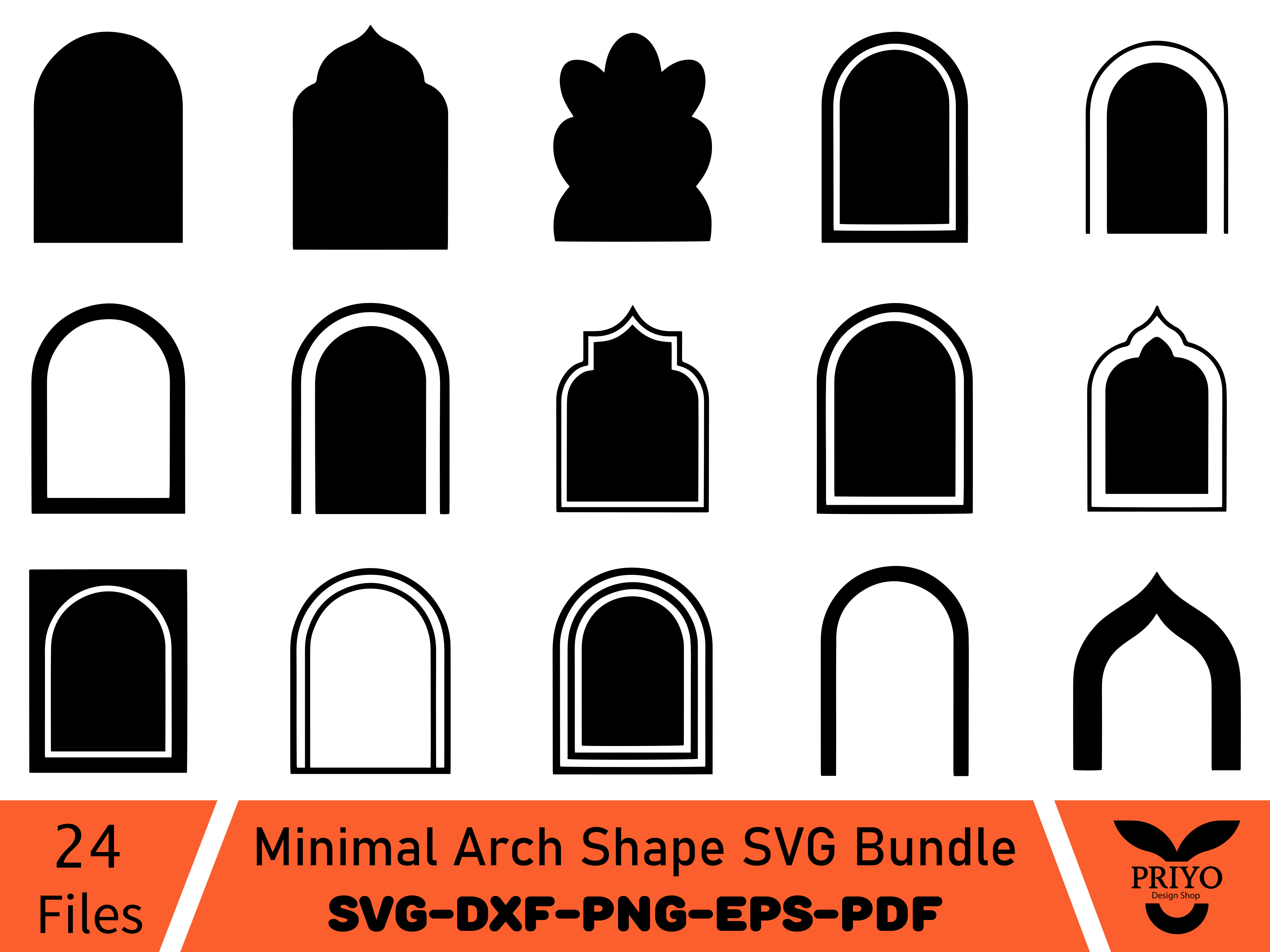 Minimal Arch Shape SVG Bundle Graphic by Priyo Design Shop · Creative ...