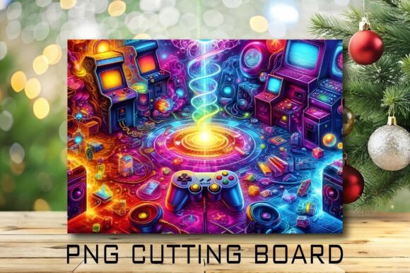 Retro Arcade Room Cutting Board
