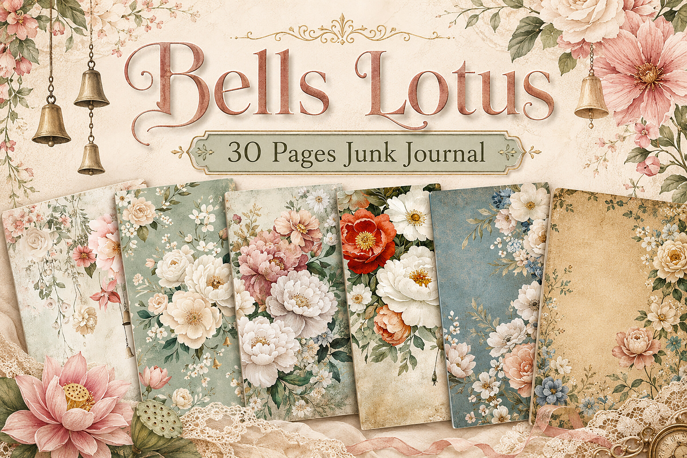 Romantic Shabby Chic Digital Papers