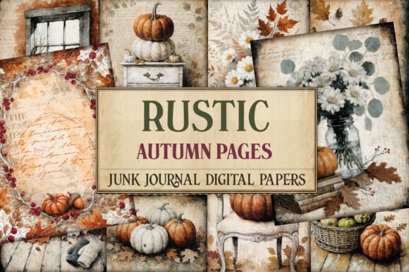 Rustic Autumn Junk Journal Pages
