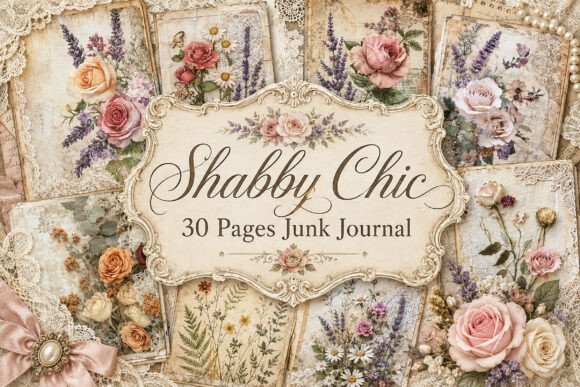 Shabby Chic Junk Journal Backgrounds