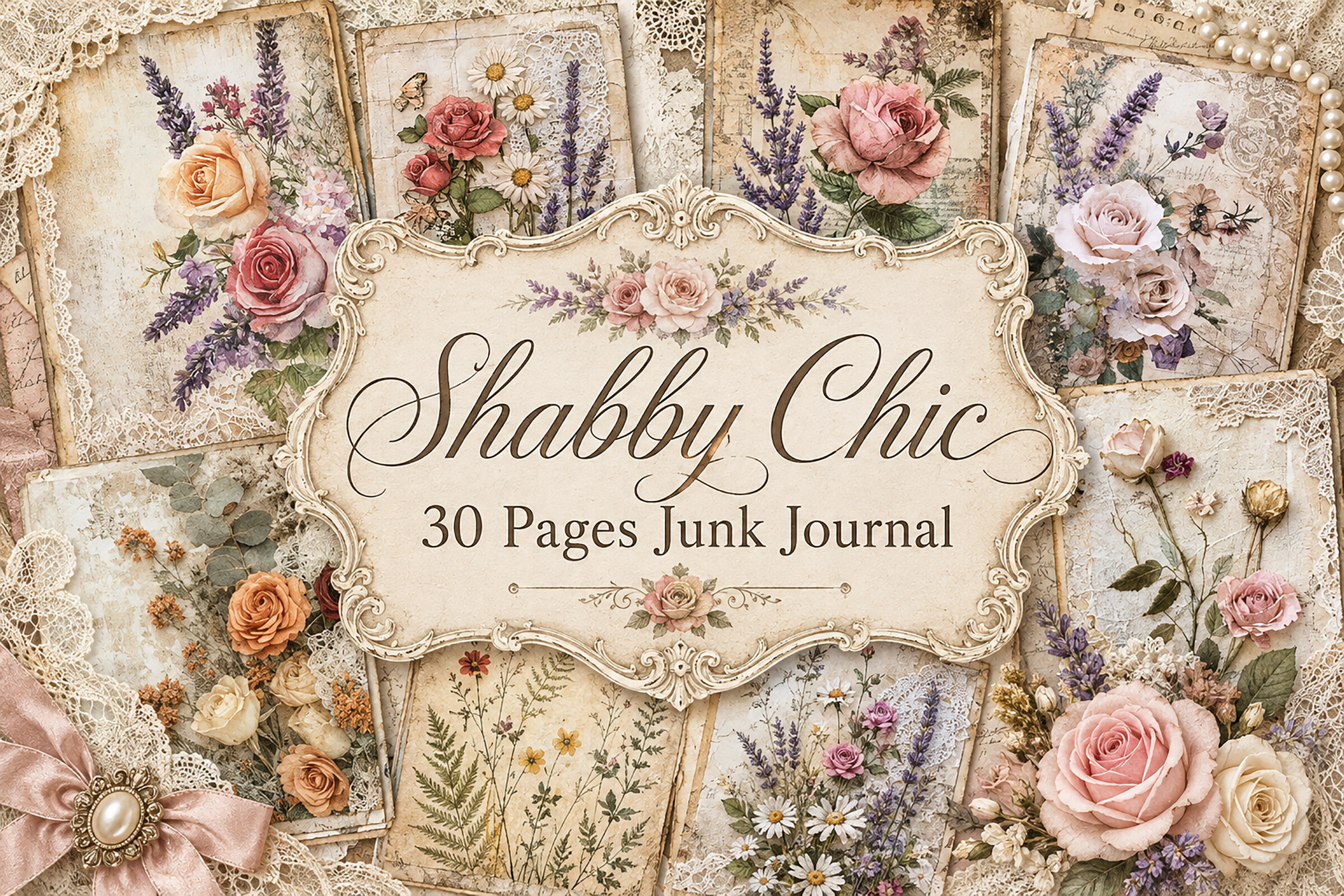 Shabby Chic Junk Journal Backgrounds