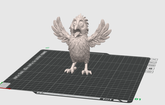 Startled Bat STL | Detailed Wrapped Figurine for 3D Printing - Image 4