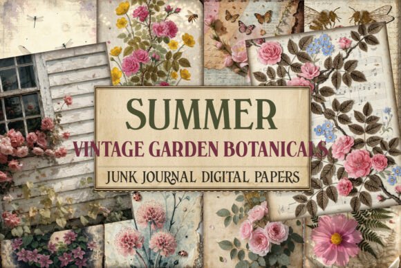 Summer Garden Botanical Junk Journal