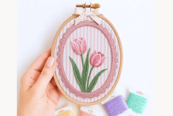 Tulip Flower Hand Embroidery Pattern