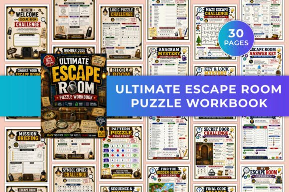 Ultimate Escape Room Puzzle Workbook KDP