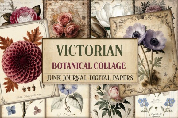 Victorian Botanical Collage Junk Journal