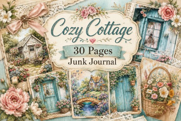 Vintage Cottage Garden Digital Papers
