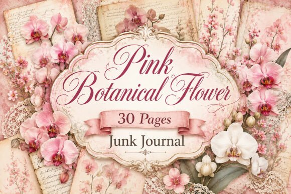 Watercolor Floral Junk Journal Papers