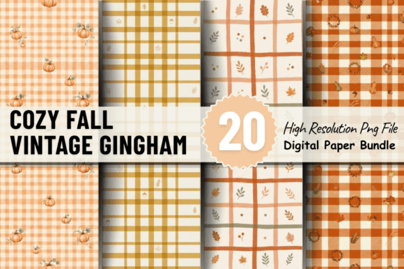 Cozy Fall Vintage Digital Paper Bundle