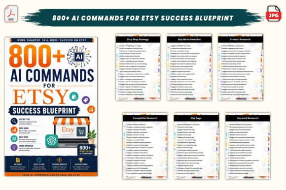 800+ AI Commands for Etsy Success Bluepr