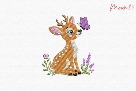 Baby Fawn with Butterfly