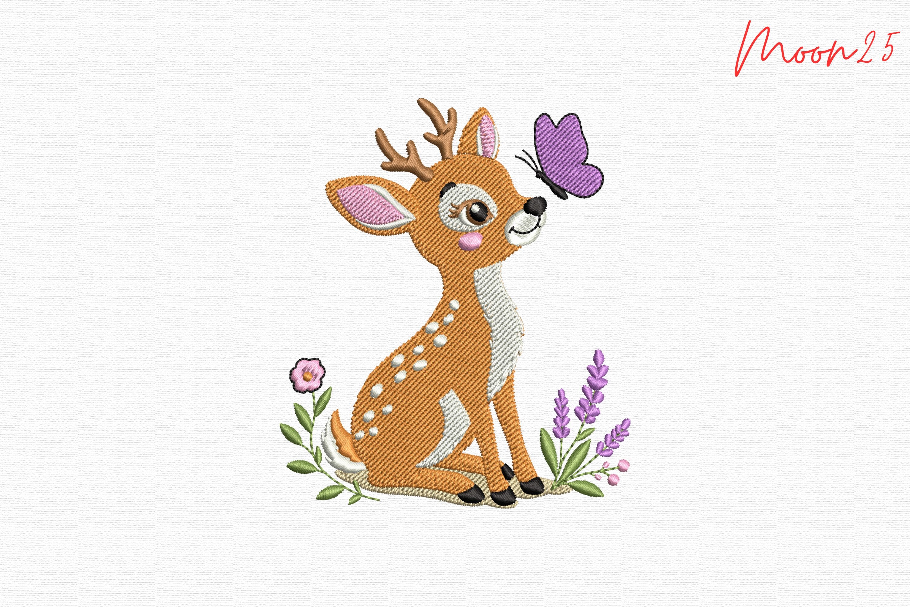Baby Fawn with Butterfly