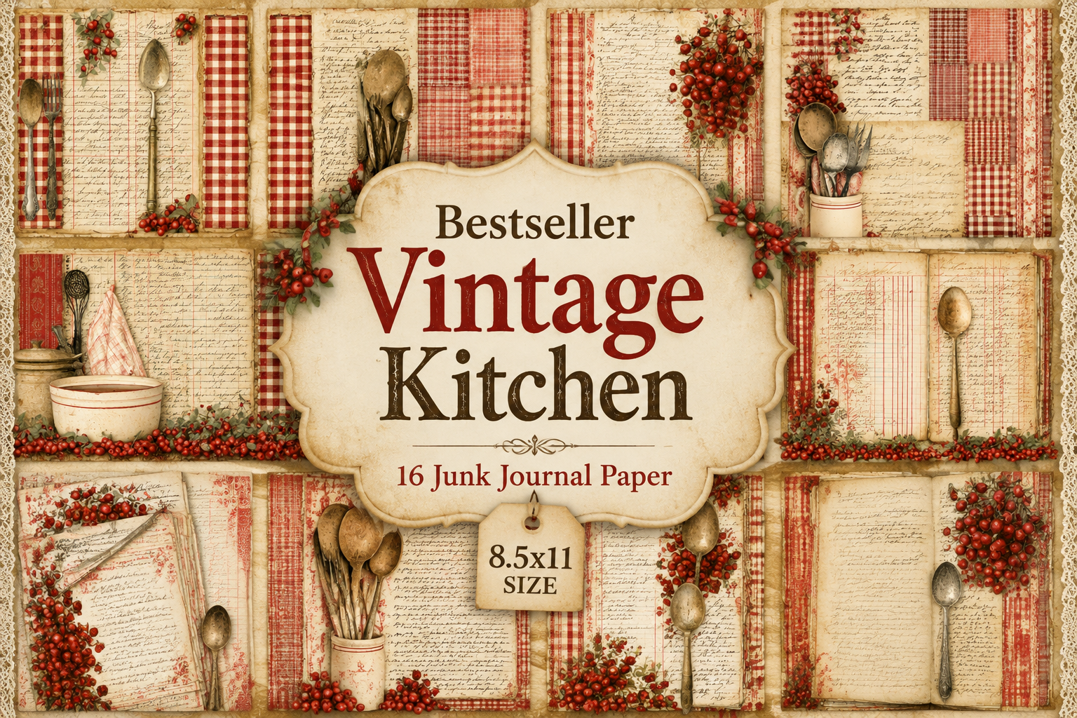 Bestseller Vintage Kitchen Junk Journal