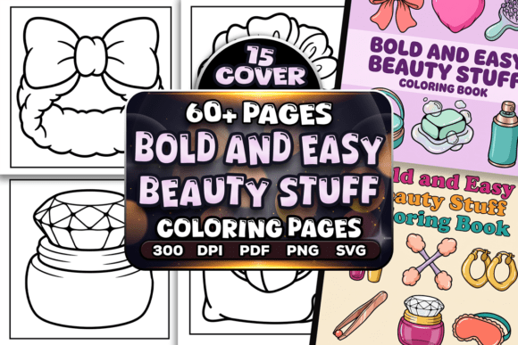 Bold and Easy Beauty Stuff Coloring