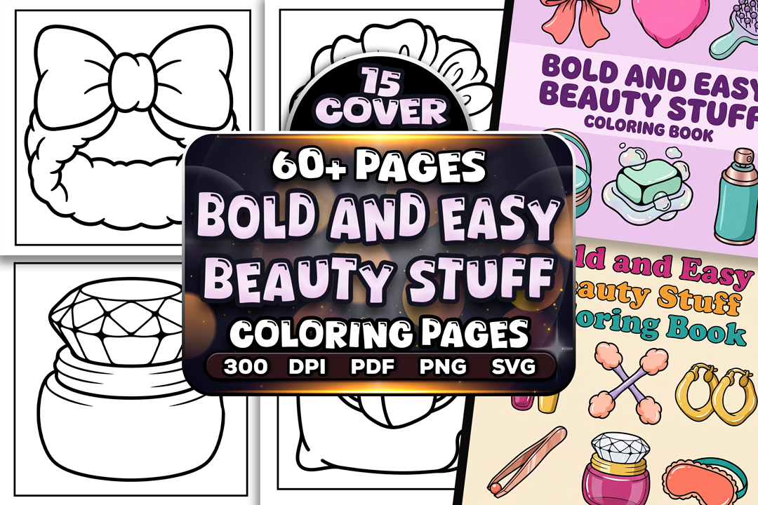 Bold and Easy Beauty Stuff Coloring