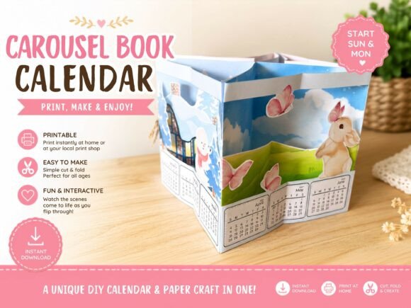 Carousel Calendar 2027 - Printable