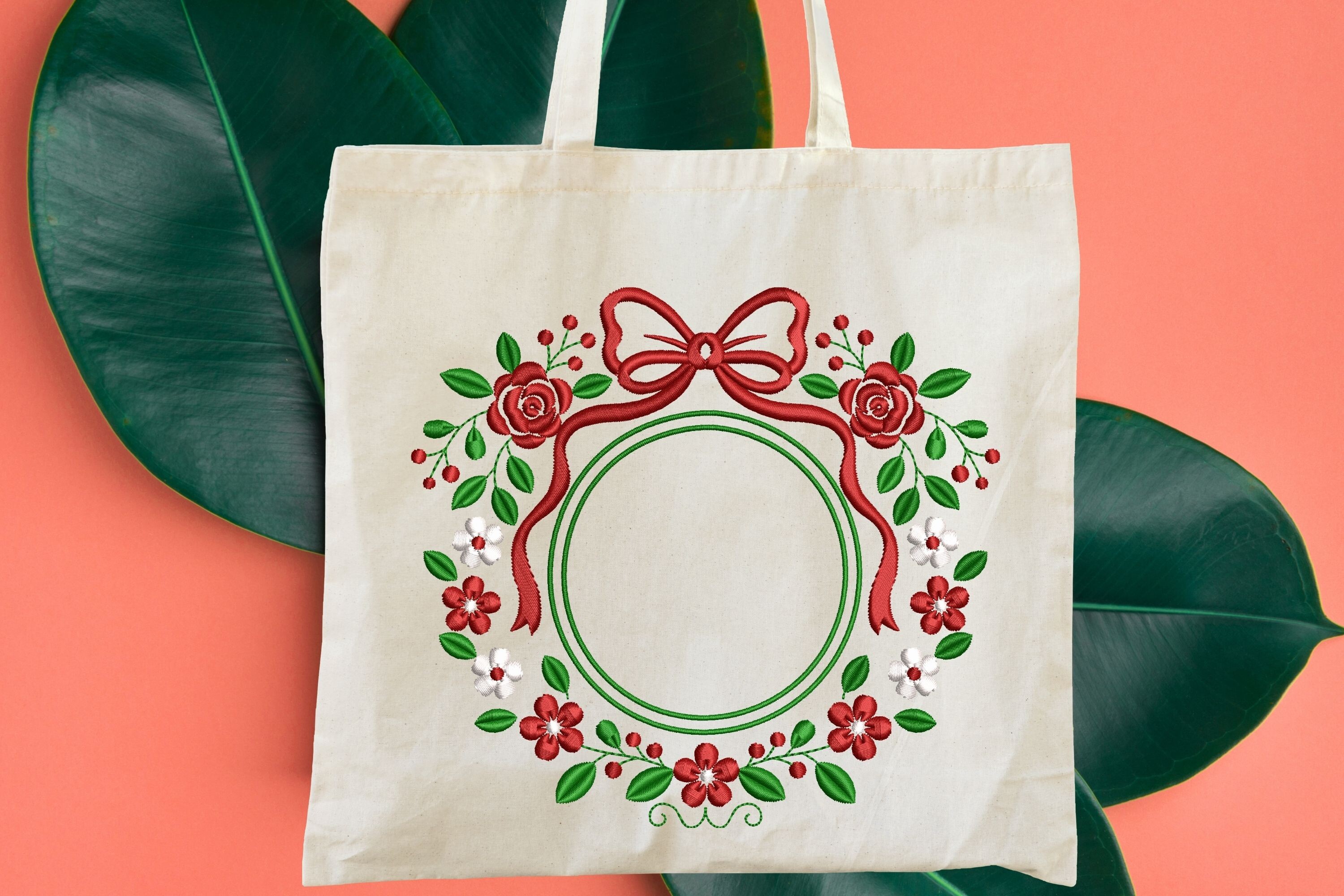Christmas Floral Bow Wreath - photo 4