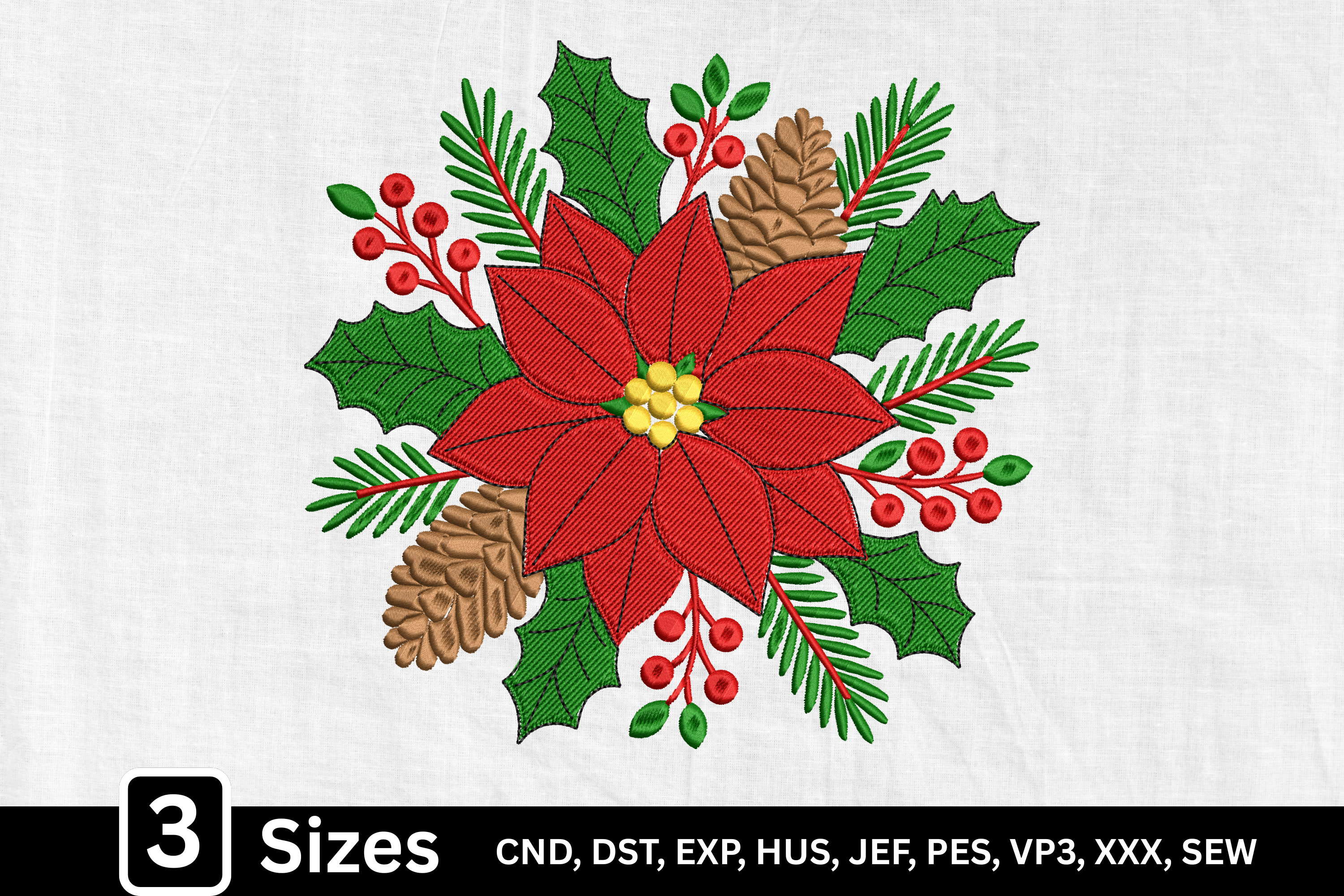 Christmas Poinsettia Pinecone - photo 1